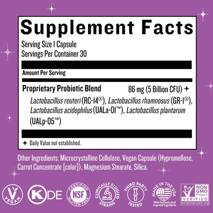 Legendairy Milk Smitten Kitten™ - Vaginal Probiotics for Women - Clinically-Studied Probiotics Lactobacillus Reuteri for Women's Vaginal Health - Maple Wellness Supplements
