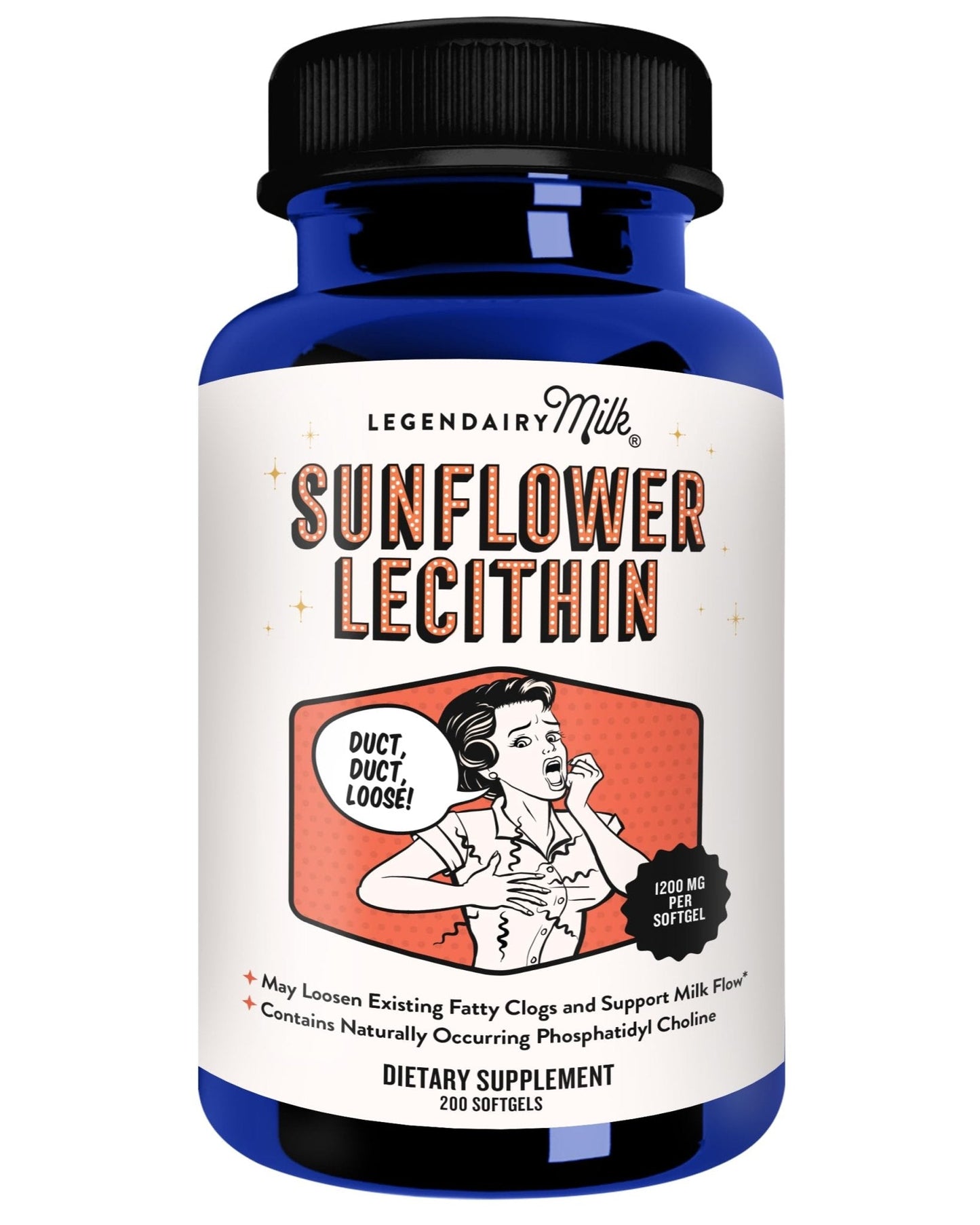 Legendairy Milk Sunflower Lecithin 1200mg, Lactation Support, Sunflower Lecithin Supplement for Clogged Milk Ducts - Maple Wellness Supplements