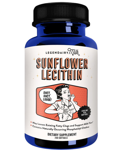 Legendairy Milk Sunflower Lecithin 1200mg, Lactation Support, Sunflower Lecithin Supplement for Clogged Milk Ducts - Maple Wellness Supplements