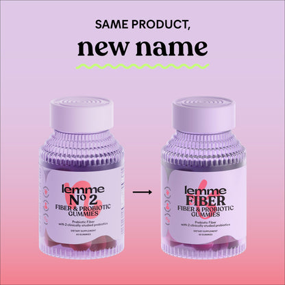 Lemme Fiber & Probiotic Gummies for Adults, Promotes Regularity & Digestive Health, No Sugar Added Strawberry Flavor, 4g Prebiotic Fiber & Clinically - Maple Wellness Supplements