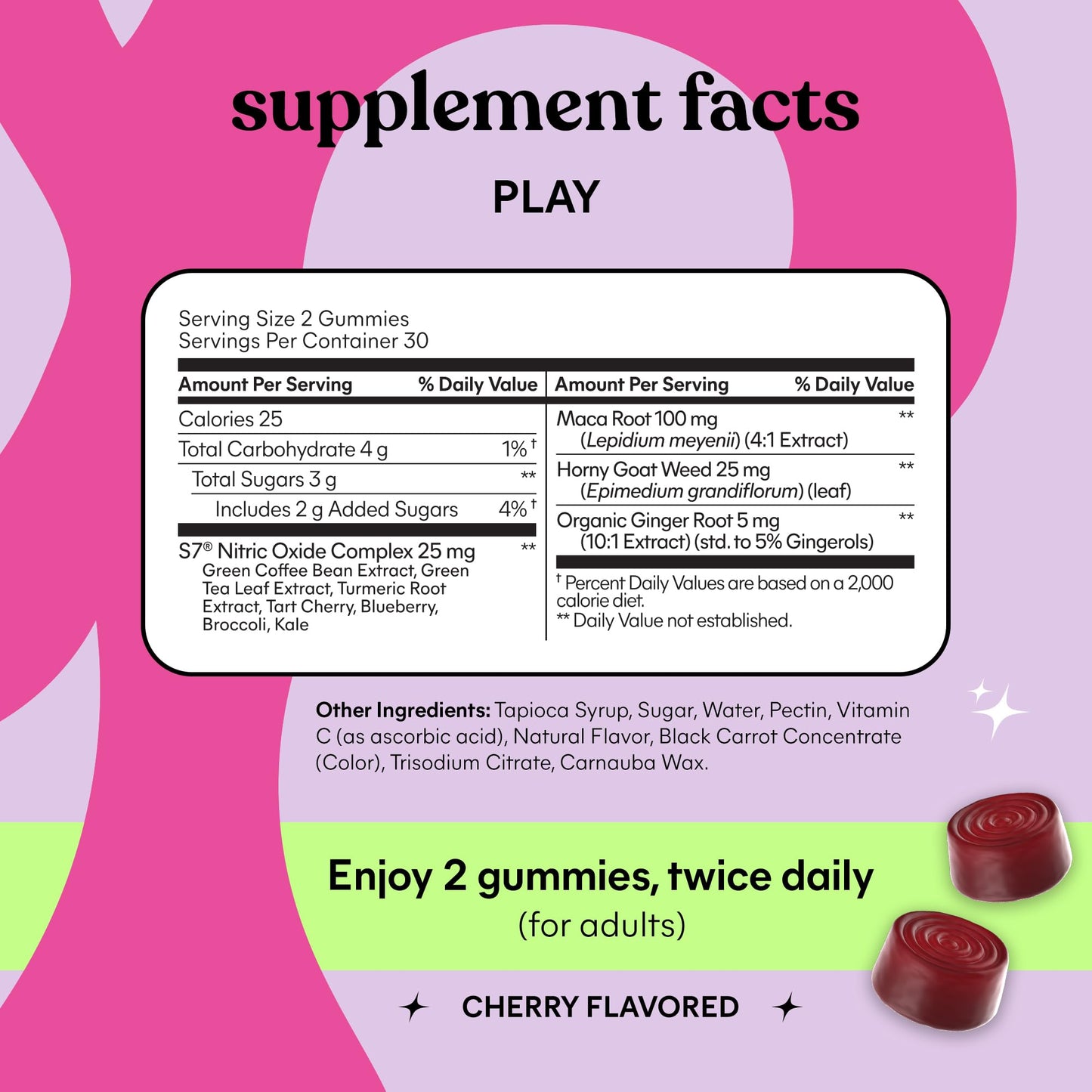 Lemme Play Daily Intimacy Gummies for Women and Men w/Clinically-Studied S7 Nitric Oxide Complex for Healthy Blood Flow - Maple Wellness Supplements