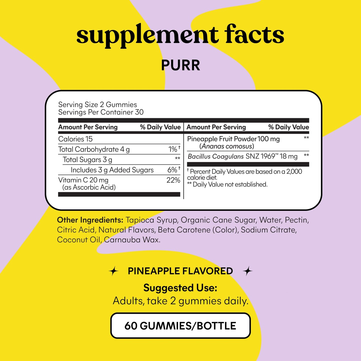 Lemme Purr Vaginal Probiotic Gummies for Women - Balanced pH, Healthy Odor, Yeast Balance & Flora Support - Maple Wellness Supplements