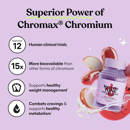 Lemme Tone Metabolism Gummies, Apple Cider Vinegar, Clinically Studied Chromium, B12, Ginger Root Extract, Promote Lean Body Mass - Maple Wellness Supplements
