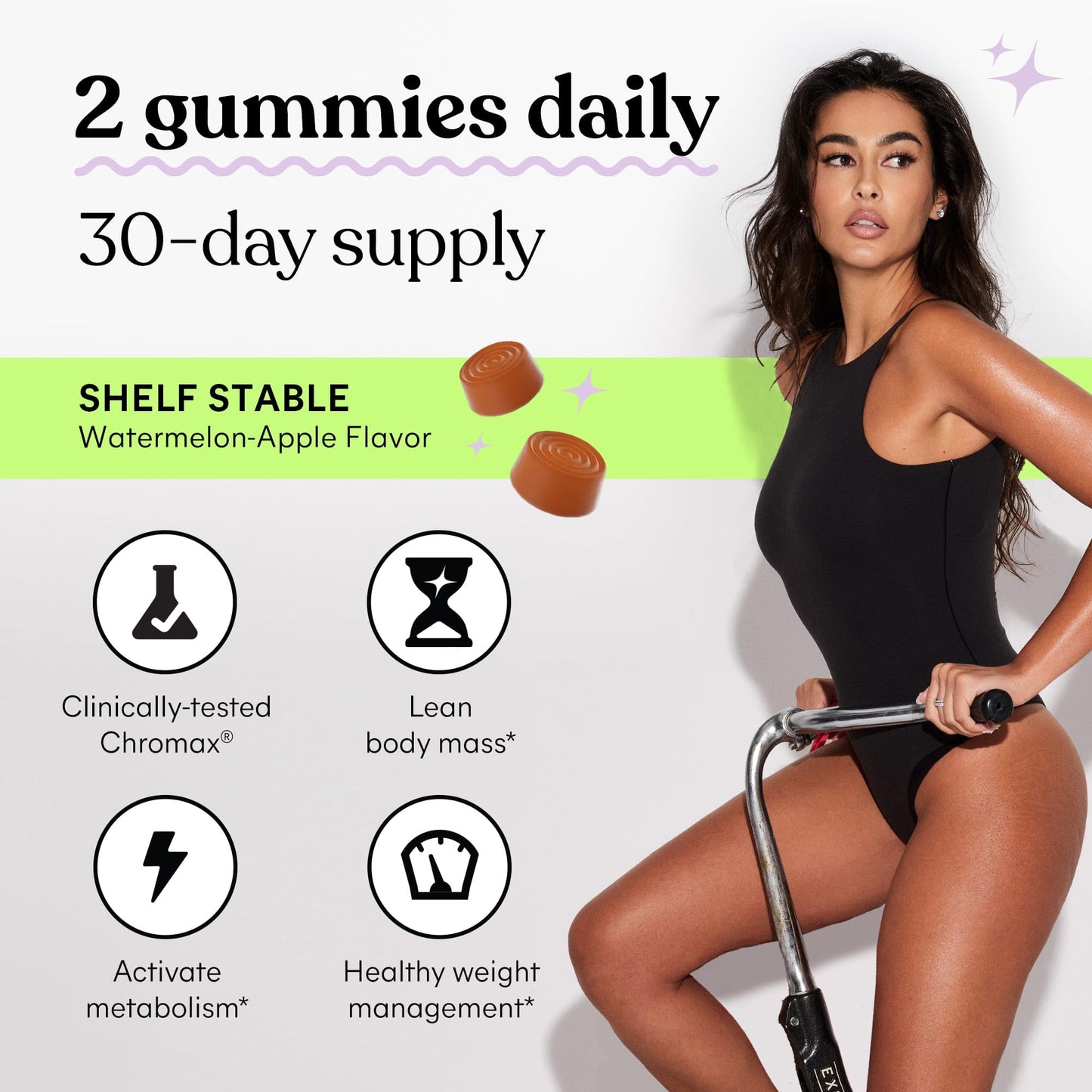 Lemme Tone Metabolism Gummies, Apple Cider Vinegar, Clinically Studied Chromium, B12, Ginger Root Extract, Promote Lean Body Mass - Maple Wellness Supplements