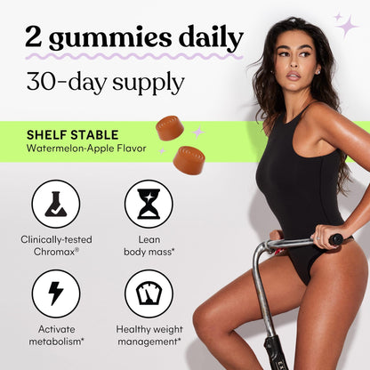 Lemme Tone Metabolism Gummies, Apple Cider Vinegar, Clinically Studied Chromium, B12, Ginger Root Extract, Promote Lean Body Mass - Maple Wellness Supplements