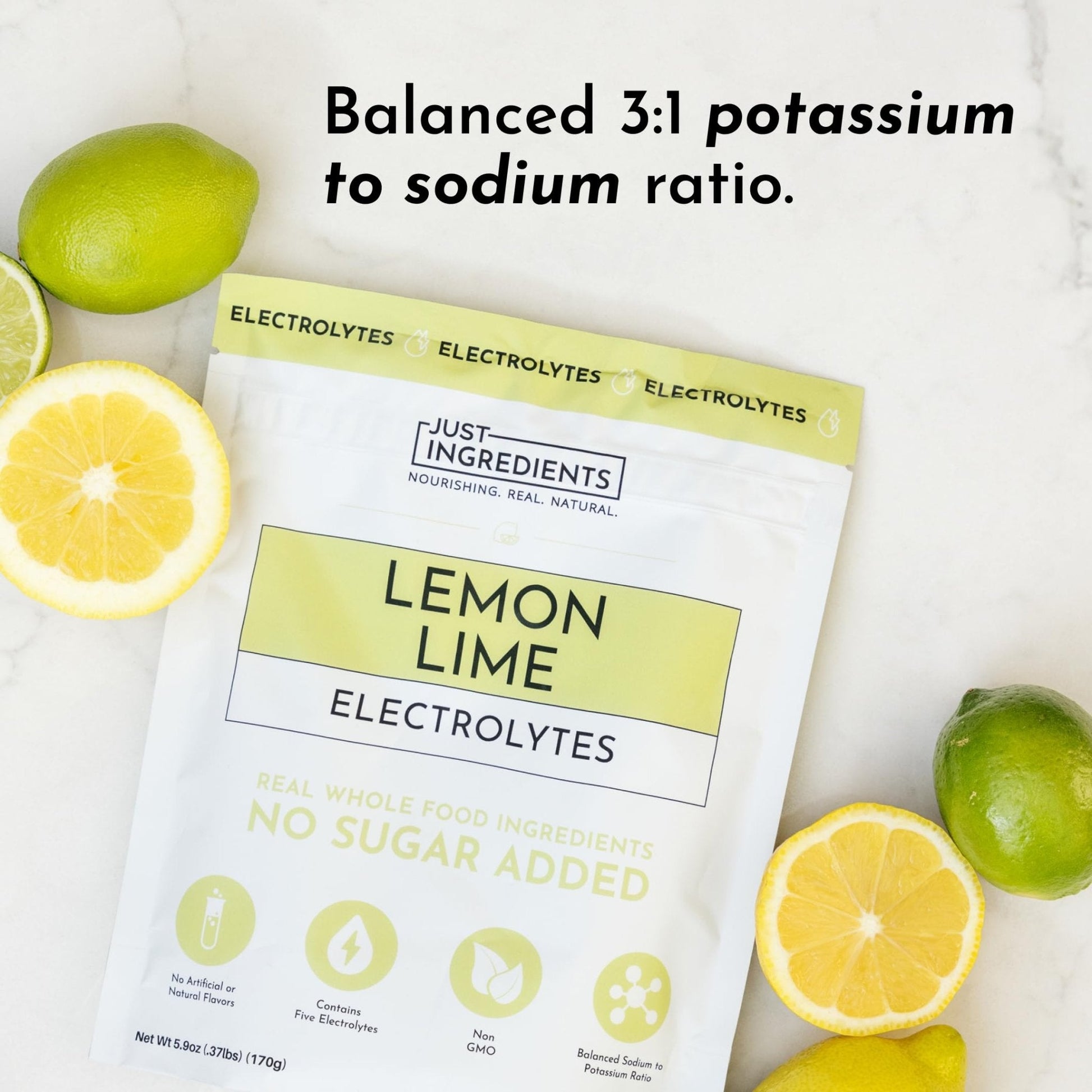 Lemon Lime Electrolytes – 30‑Serving Hydration Drink Mix with Coconut Water, Sea Salt, and Trace Minerals – Supports Energy, Recovery, and Electrolyte Balance* - Maple Wellness Supplements