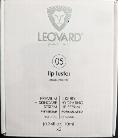 Leovard Lip Luster Hyaluronic Acid Lip Balm Hydrating Lip Serum - Organic Natural Lip Hydrating Treatment, Moisturizing Lip Serum - Maple Wellness Supplements