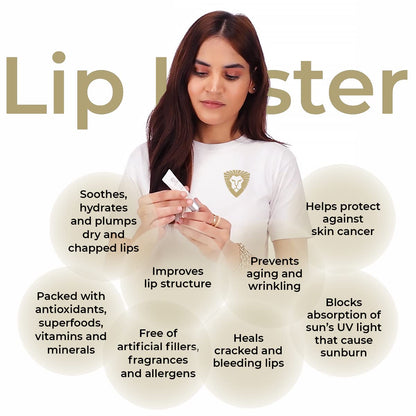Leovard Lip Luster Hyaluronic Acid Lip Balm Hydrating Lip Serum - Organic Natural Lip Hydrating Treatment, Moisturizing Lip Serum - Maple Wellness Supplements
