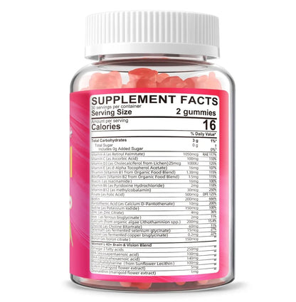 Lerinettia Multivitamin for Women Gummies for 40+ with Omega-3, Niacinamide, B-Complex, Lutein, Iron, Choline, Phosphatidylserine, Vitamin D3 - Maple Wellness Supplements