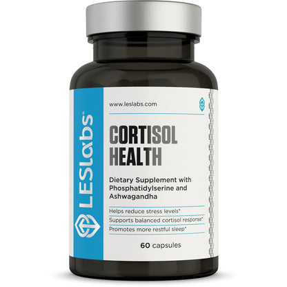 LES Labs Cortisol Health – Stress Relief, Balanced Cortisol Response, Relaxation & Deep Sleep – Phosphatidylserine, Magnesium, Magnolia Bark, Rhodiola Rosea & Ashwagandha – Non-GMO – 60 Capsules - Maple Wellness Supplements
