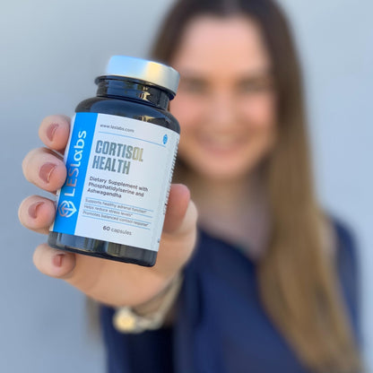 LES Labs Cortisol Health – Stress Relief, Balanced Cortisol Response, Relaxation & Deep Sleep – Phosphatidylserine, Magnesium, Magnolia Bark, Rhodiola Rosea & Ashwagandha – Non-GMO – 60 Capsules - Maple Wellness Supplements