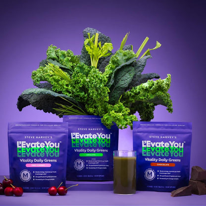 L'Evate You Vitality Daily Greens Powder (28 Servings) 30 Superfoods, 9 Greens - for a Cellular Energy Boost, Powered by M-Charge Complex for All Day Energy (Original) - Maple Wellness Supplements
