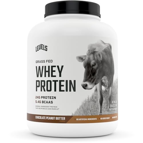 Levels Grass Fed 100% Whey Protein, No GMOs, Chocolate Peanut Butter, 5LB - Maple Wellness Supplements