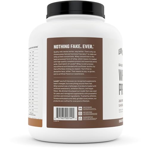 Levels Grass Fed 100% Whey Protein, No GMOs, Chocolate Peanut Butter, 5LB - Maple Wellness Supplements