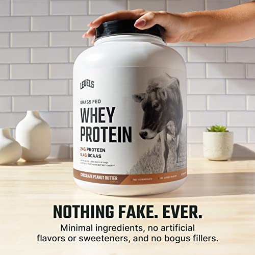 Levels Grass Fed 100% Whey Protein, No GMOs, Chocolate Peanut Butter, 5LB - Maple Wellness Supplements
