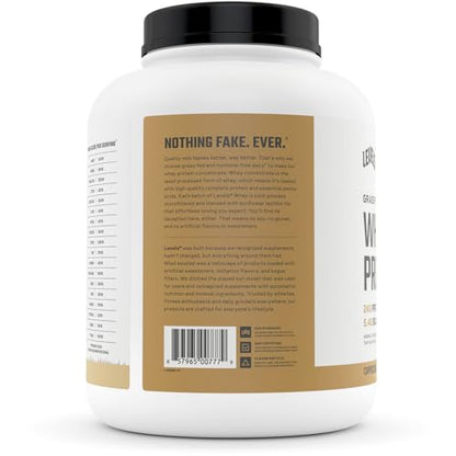Levels Grass Fed 100% Whey Protein, No Hormones, Cappuccino, 5LB - Maple Wellness Supplements