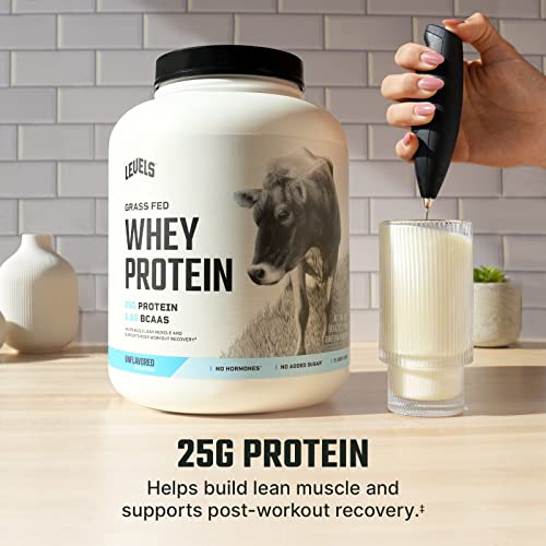 Levels Grass Fed 100% Whey Protein, No Hormones, Unflavored, 5LB - Maple Wellness Supplements
