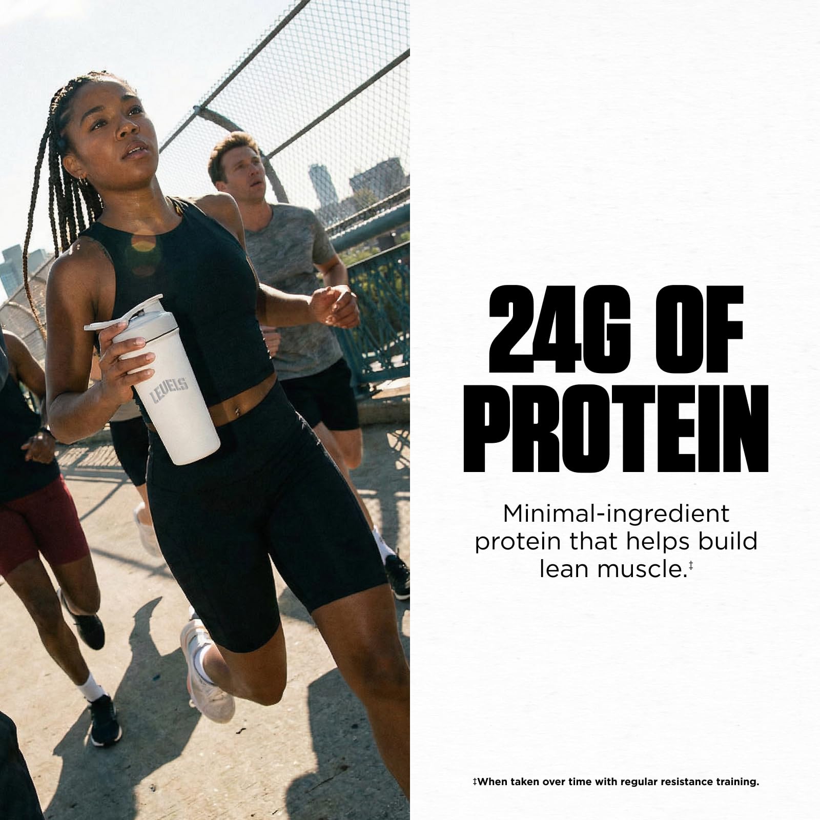 Levels Grass Fed Whey Protein Powder, No Artificials, 24G of Protein, Vanilla Bean, 1LB - Maple Wellness Supplements