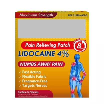 Lidocaine 4% 8-Hour Pain Relief Patch by Akron Pharma - Maple Wellness Supplements