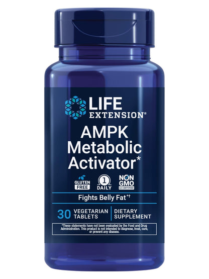 Life Extension AMPK Metabolic Activator*, Hesperidin, G. pentaphyllum, Fight unwanted Belly Fat, Target Overall Fat, Gluten-Free, Vegetarian, 1-Daily, Non-GMO, 30 Tablets - Maple Wellness Supplements