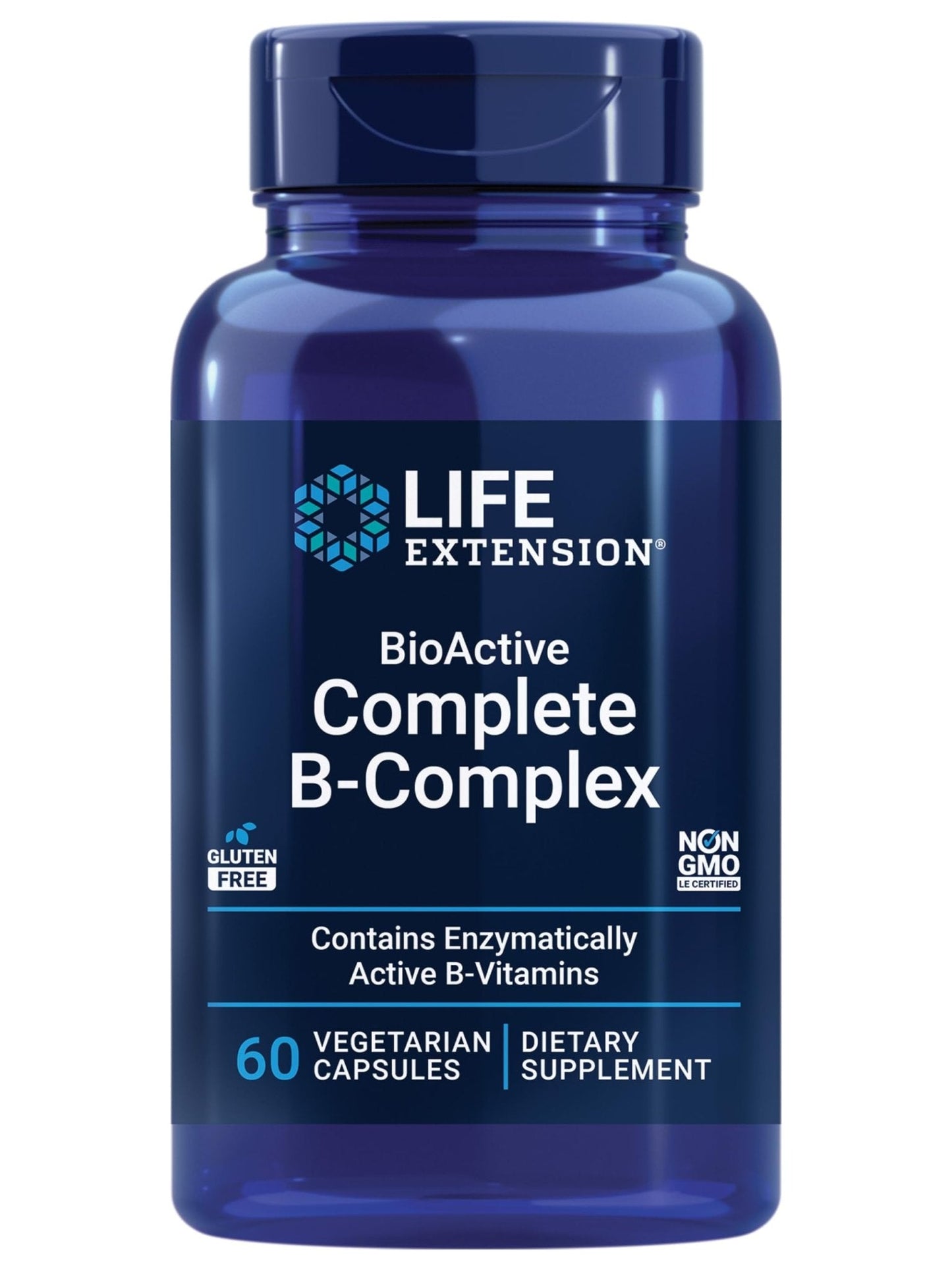 Life Extension BioActive Complete B-Complex, Heart, Nerve Support, Healthy Energy, Metabolism, Complete B Complex, 60 Vegetarian Capsules - Maple Wellness Supplements