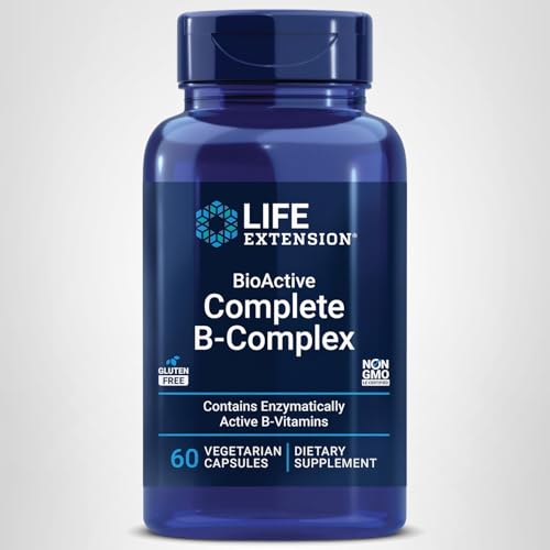 Life Extension BioActive Complete B-Complex, Heart, Nerve Support, Healthy Energy, Metabolism, Complete B Complex, 60 Vegetarian Capsules - Maple Wellness Supplements