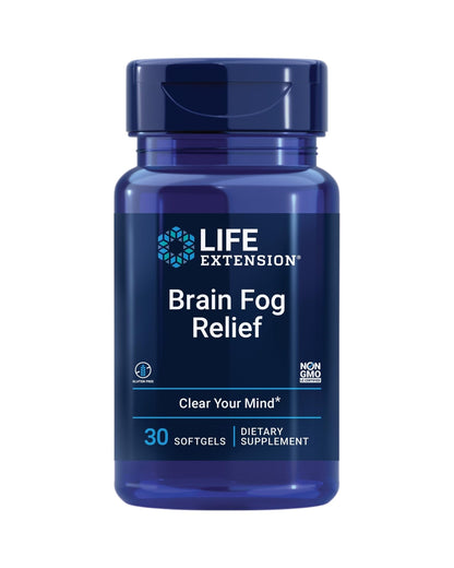 Life Extension Brain Fog Relief, Mango Leaf Extract, standardized Peppermint Oil, nootropic Brain Supplement for Clarity and Focus, Fast-Acting, Caffeine-Free, Gluten Free, Non-GMO, 30 softgels - Maple Wellness Supplements
