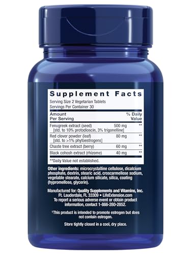 Life Extension Estrogen Balance Elite, Menopause Support Supplement, Hormone Balance, hot Flashes, Night Sweats, Vaginal Dryness, Gluten-Free, Non-GMO, Vegetarian, 60 Tablets. - Maple Wellness Supplements