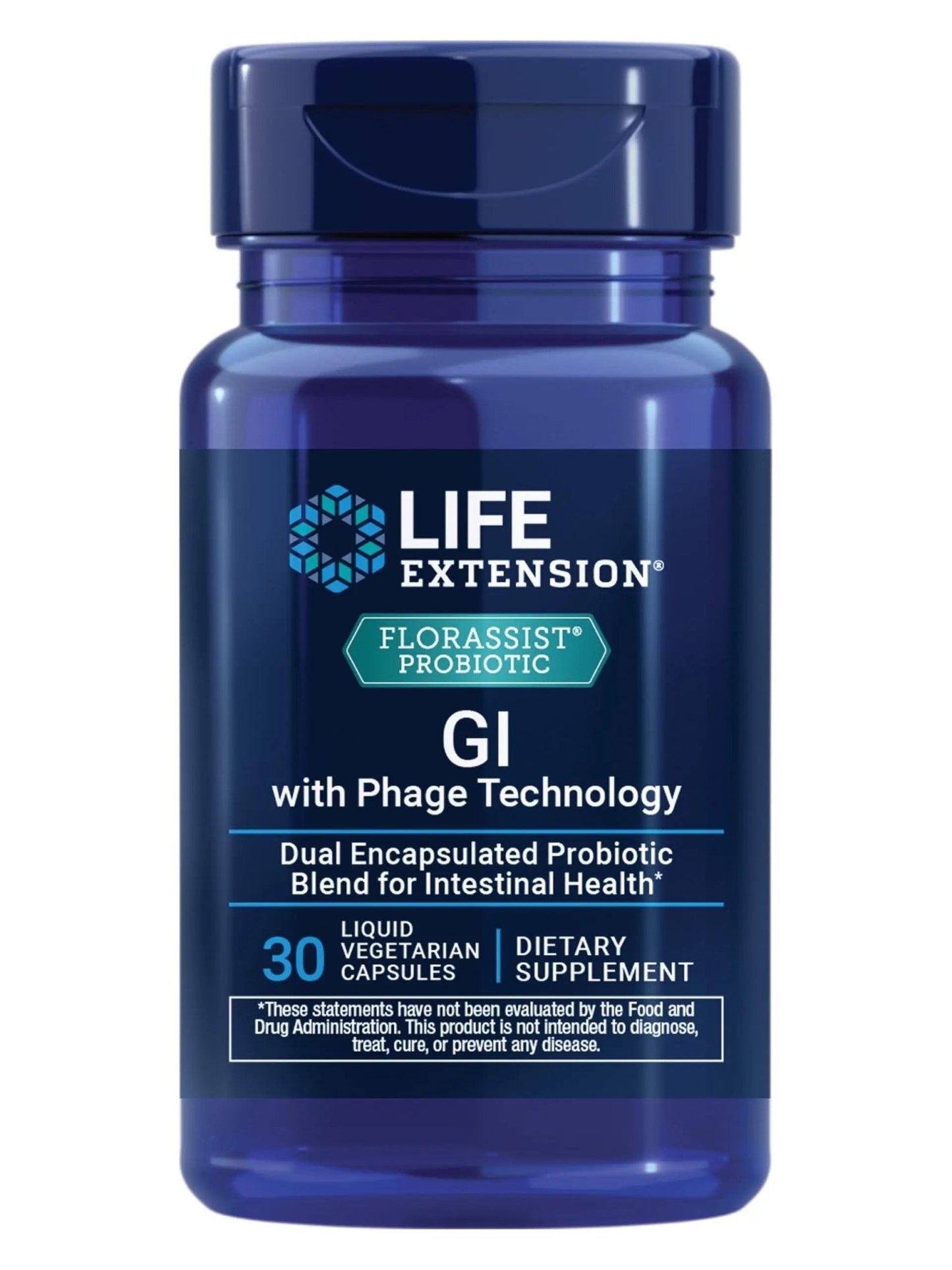 Life Extension FLORASSIST® Probiotic GI with Phage Technology, Digestive Health Supplement, microbiome Balance, Gut Health, Gluten Free, Vegetarian, 30 Capsules - Maple Wellness Supplements