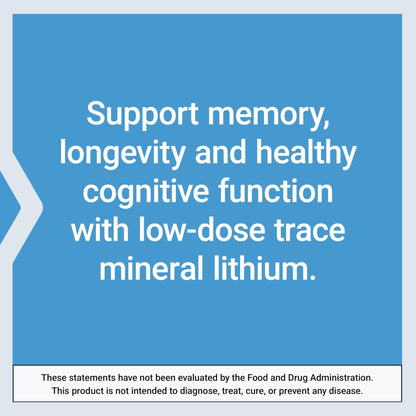 Life Extension Lithium, 1000 mcg – Lithium Orotate – Helps Maintain Cognitive Function & Memory – Low-Dose Formula – Non-GMO, Gluten-Free, - Maple Wellness Supplements