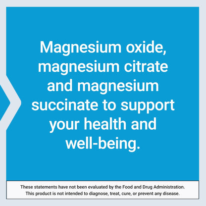 Life Extension Magnesium Caps, 500 mg, Magnesium Oxide, Citrate, and Succinate, Heart Health, Healthy Bones, Metabolism Support, 100 Vegetarian Capsules - Maple Wellness Supplements