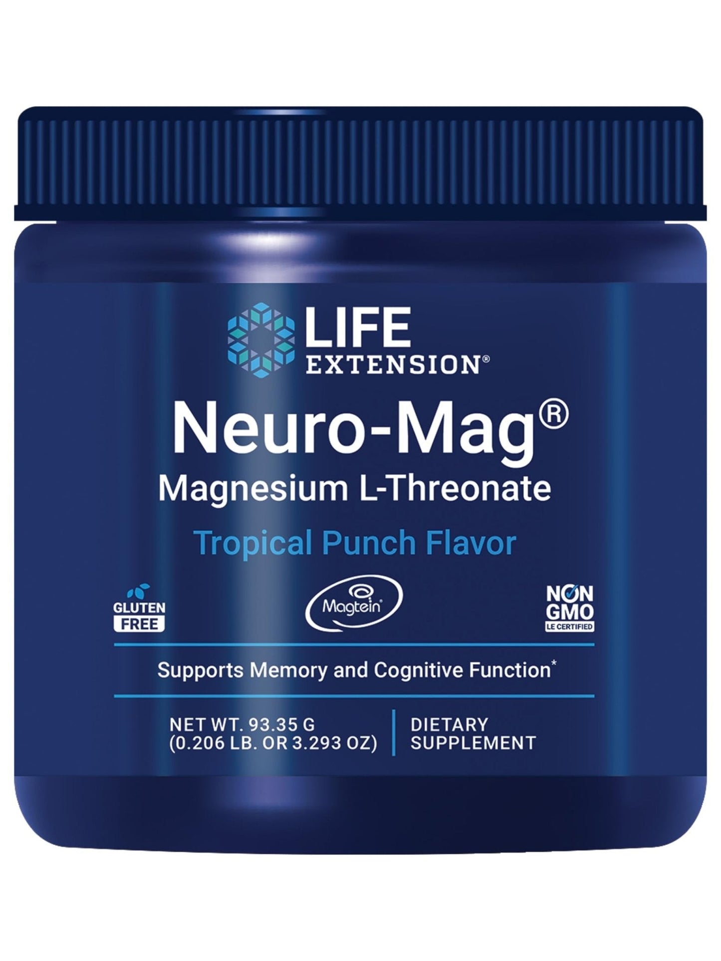 Life Extension Neuro-Mag Magnesium L-Threonate Powder (Tropical Punch) - Ultra-Absorbable Magnesium - Supports Memory, Focus, Cognitive Function & Mood - Maple Wellness Supplements