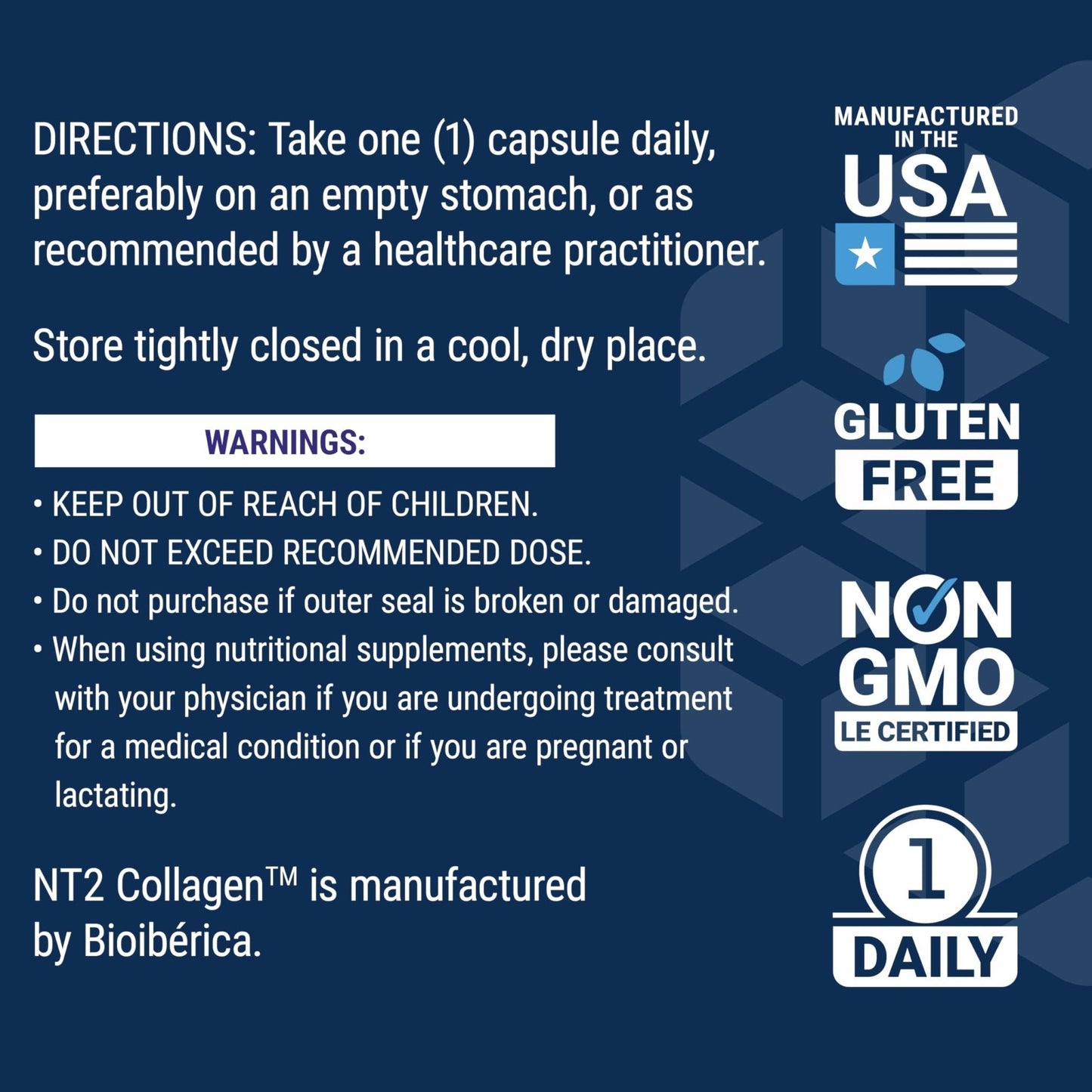 Life Extension NT2 Collagen™, Joint Health Supplement for Joint Comfort & Mobility, Gluten-Free, Non-GMO, 1 Daily, 60 Small Capsules - Maple Wellness Supplements