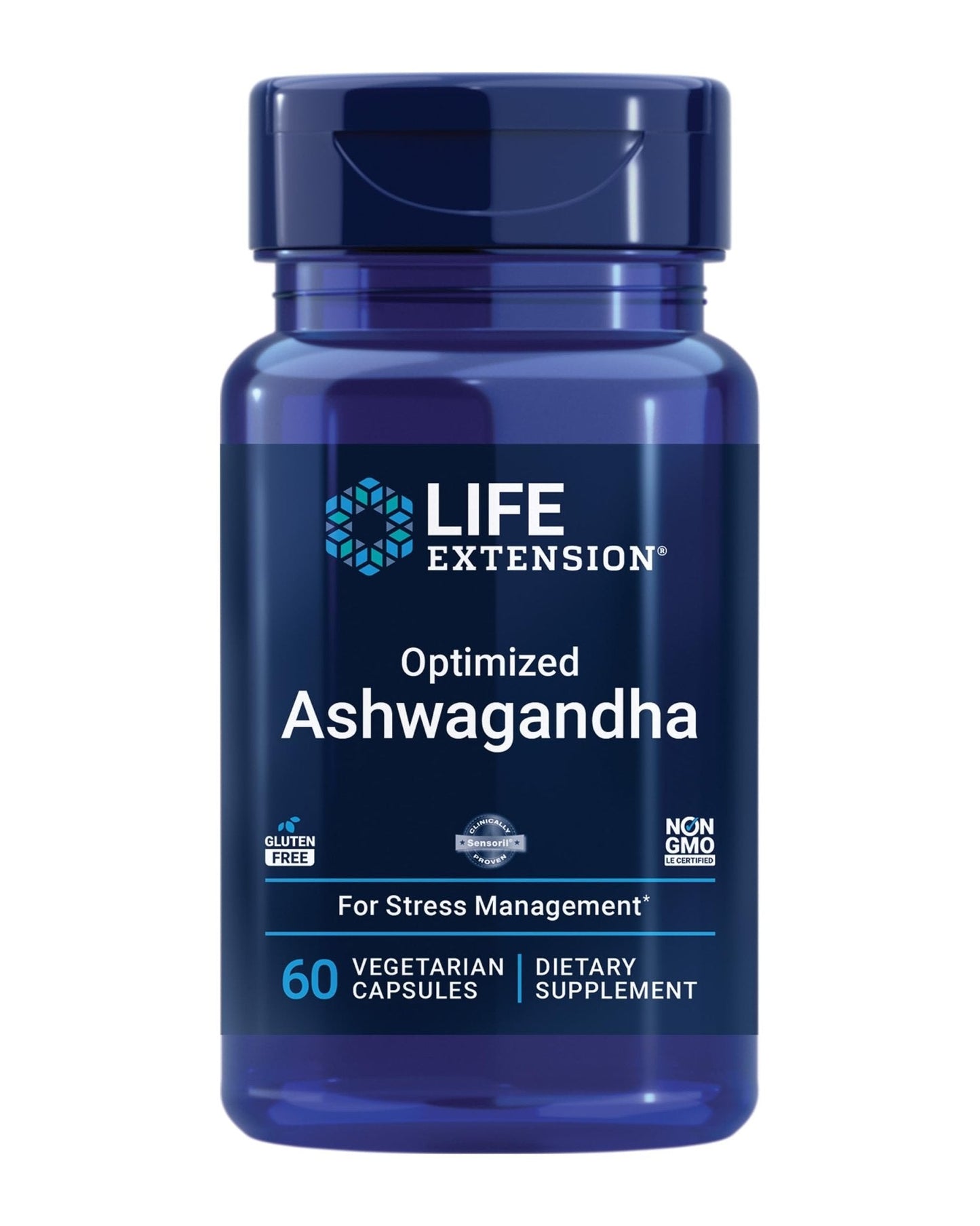 Life Extension Optimized Ashwagandha - Stress Management Supplement for a Healthy Stress Response, Focus, Memory, Stress Relief - Vegetarian, Gluten-Free, Non-GMO, 60 Capsules - Maple Wellness Supplements