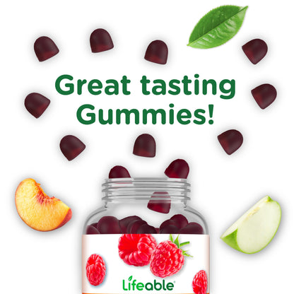 Lifeable Prebiotic Fiber Gummies for Adults | 5g | Great Tasting Fiber Supplement Gummies | Prebiotic Gummies for Digestive Health - Maple Wellness Supplements