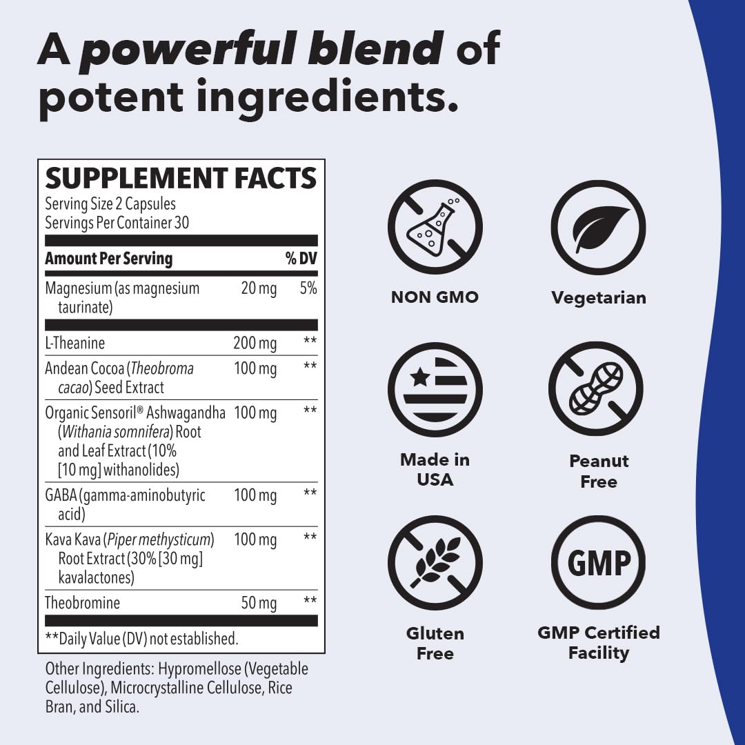 LifeSeasons Anxie-T - Stress Relief Supplement - Supports Mood & Mental Focus - Feel Calm and Relaxed - Eases Tension & Nervousness - Ashwagandha - Maple Wellness Supplements
