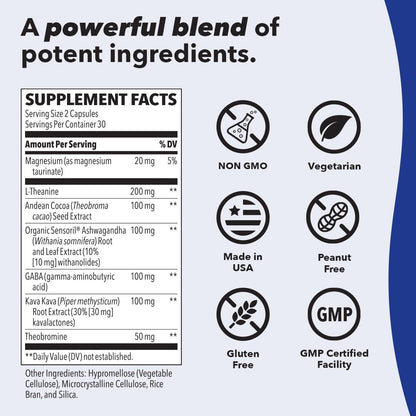 LifeSeasons Anxie-T - Stress Relief Supplement - Supports Mood & Mental Focus - Feel Calm and Relaxed - Eases Tension & Nervousness - Ashwagandha - Maple Wellness Supplements