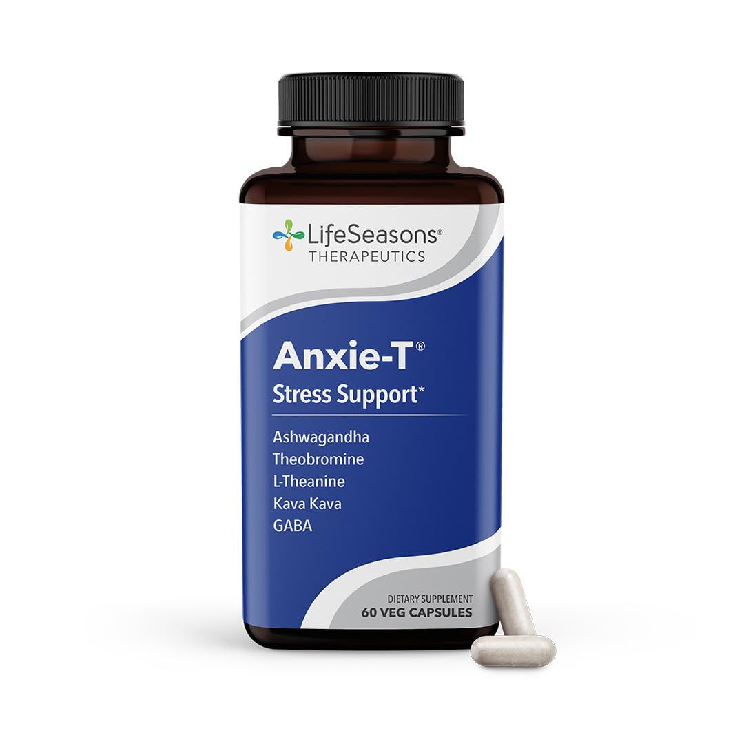 LifeSeasons Anxie-T - Stress Relief Supplement - Supports Mood & Mental Focus - Feel Calm and Relaxed - Eases Tension & Nervousness - Ashwagandha - Maple Wellness Supplements