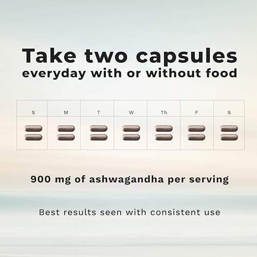 LifeSeasons Essentials Ashwagandha - Stress & Sleep Support Supplement - Calm & Focused Mind - Improves Athletic Performance & Brain Function - 900mg per 2 Capsules - 60 Capsules - Maple Wellness Supplements