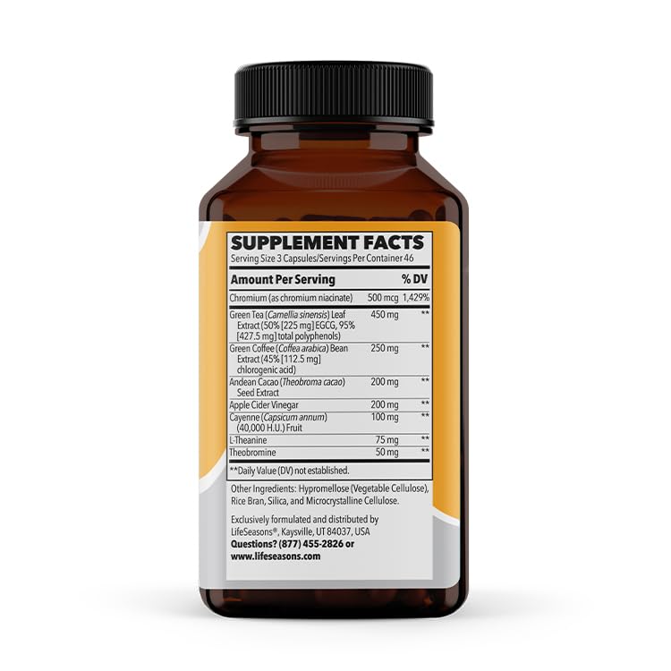 LifeSeasons - Metabolism - Weight Control Support and Energy Booster Supplement - Maple Wellness Supplements