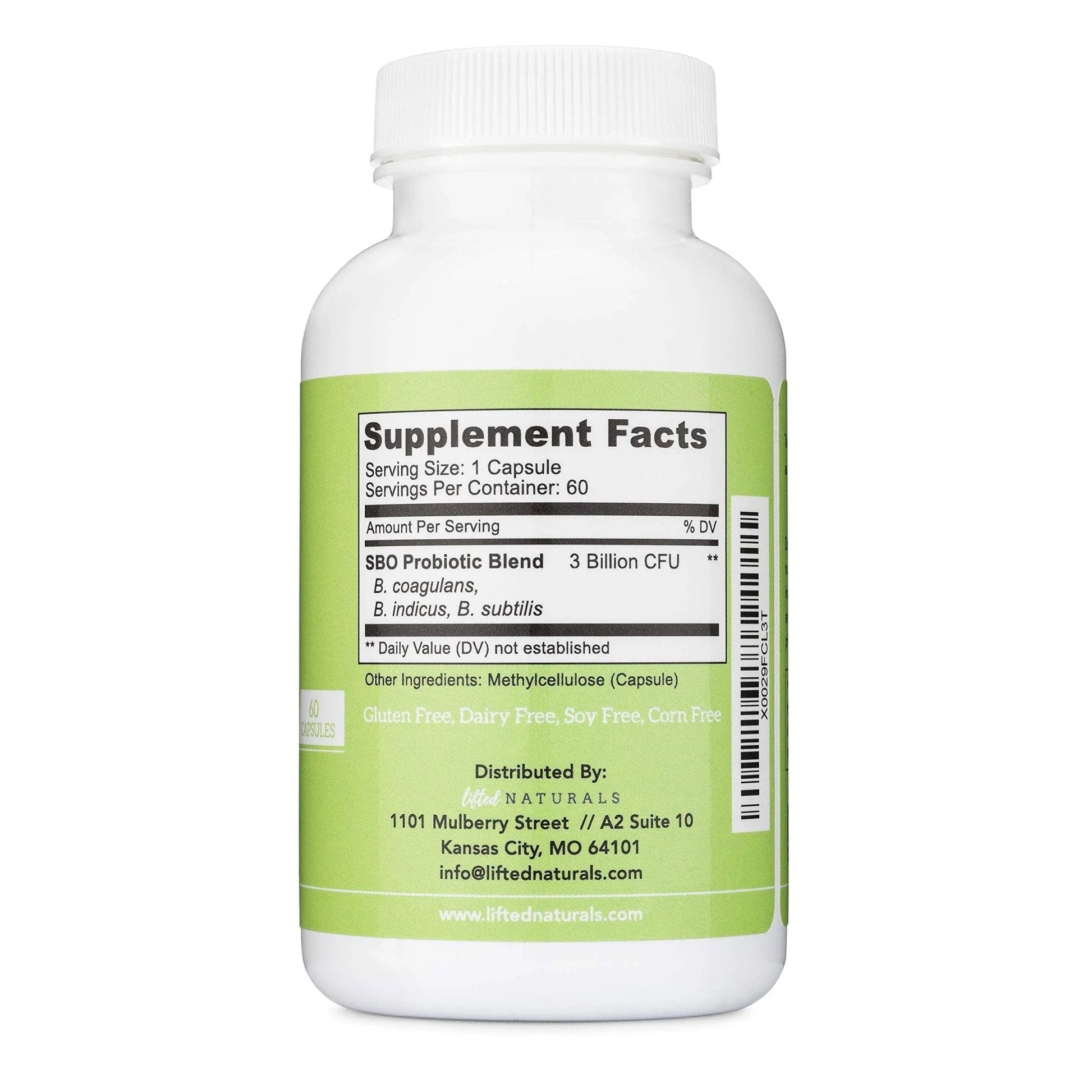 Lifted Naturals Spore Based Probiotic Probiotics - SBO Mood Boost - Spore/Soil-Based - Digestion & Natural Mood Support - Histamine-Free - 60 Day Supply, Non-GMO, Dairy-Free, Gluten-Free, Vegan - Maple Wellness Supplements