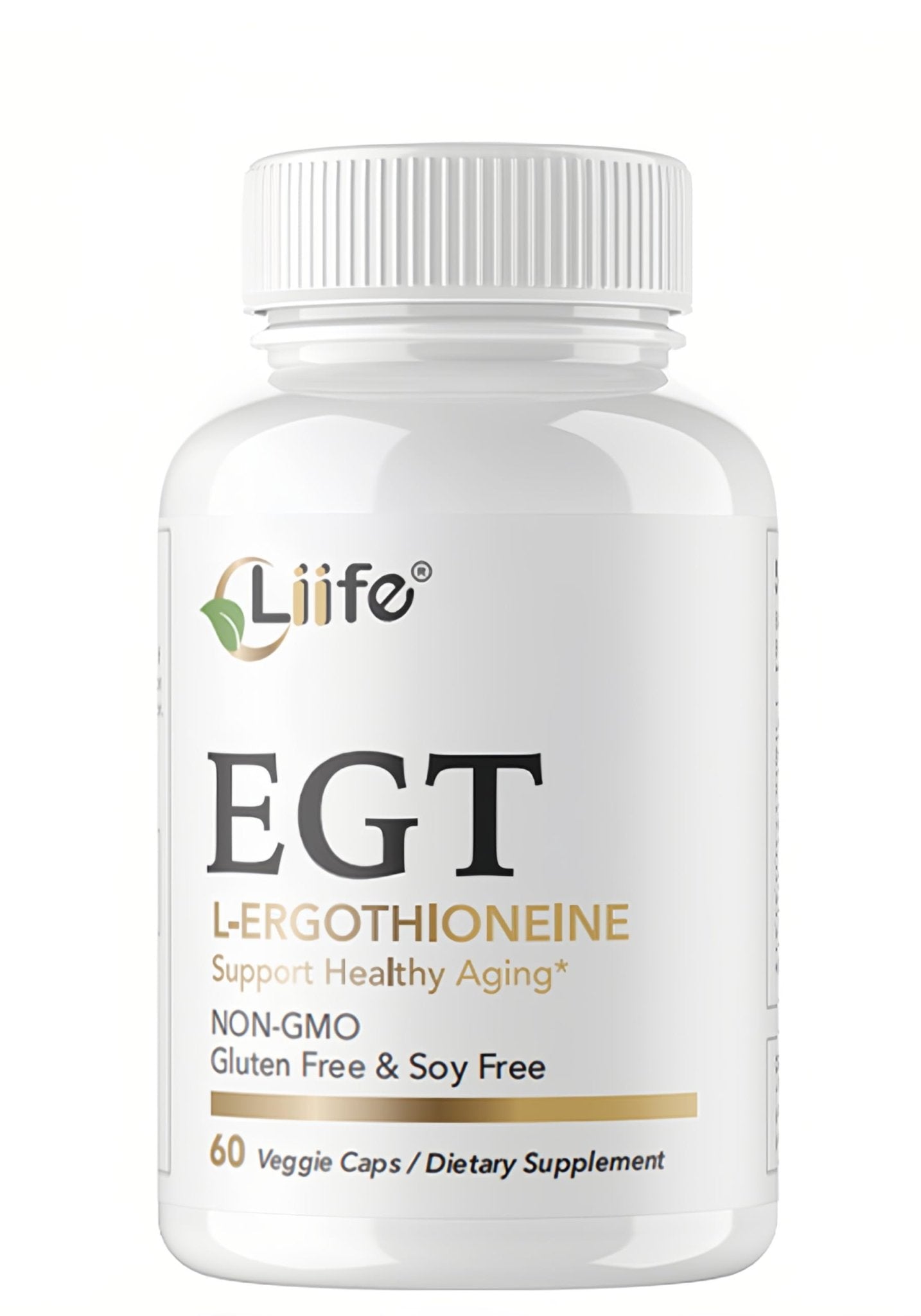 LIIFE L-Ergothioneine Supplement (EGT) 30mg,Compound Antioxidant Supplement (May Support Longevity and Healthy Aging) Promotes Skin Health，60 Capsules，Non-GMO, Gluten Free, Vegan Safe - Maple Wellness Supplements