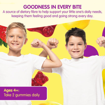 L’il Critters Fiber Daily Gummy Supplement for Kids, for Digestive Support, Berry and Lemon Flavors, 90 Gummies - Maple Wellness Supplements