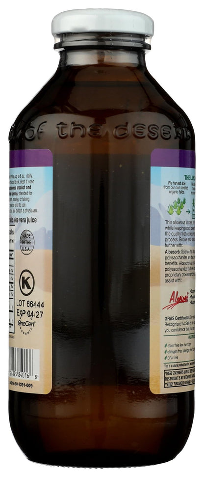 Lily of the Desert Aloe Vera Juice, Whole Leaf Filtered, Organic & Preservative Free – Natural Vitamins, Digestive Enzymes for Gut Health, - Maple Wellness Supplements