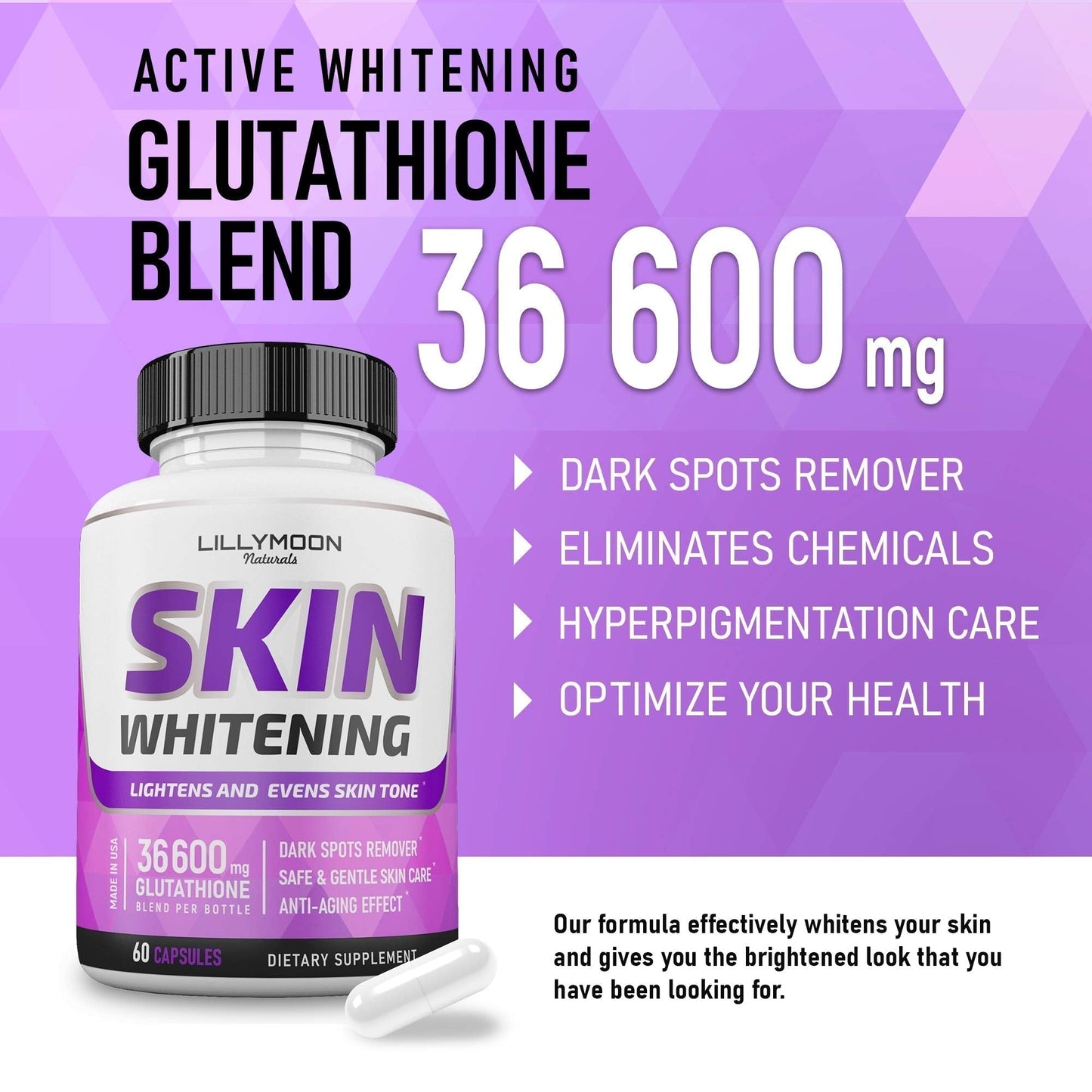 LILYMOON Glutathione Whitening Pills Skin Lightening Pills - Skin Whitening Formula - Maple Wellness Supplements