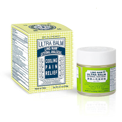 Ling Nam Ultra Balm External Analgesic, for Cooling Pain Relief Simple Backache Arthritis Strains Bruises Sprain, Muscle Pain, Muscle Soreness,0.7oz/19.8g - Maple Wellness Supplements