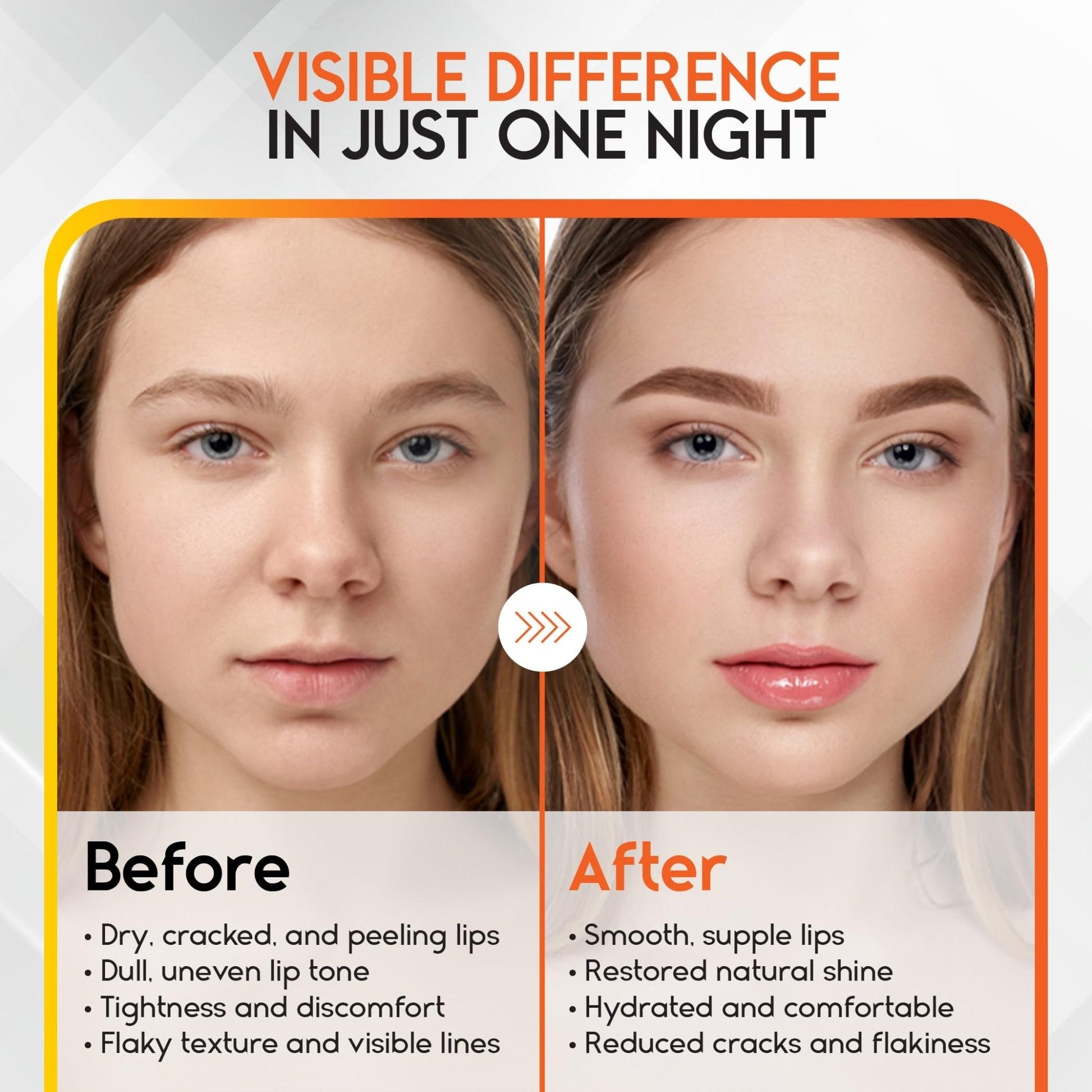 Lip Mask Overnight with Hyaluronic Acid & Collagen, Lip Sleeping Mask for Dry Cracked Lips - Maple Wellness Supplements