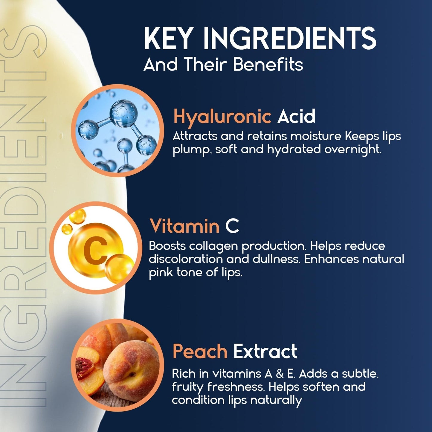 Lip Mask Overnight with Hyaluronic Acid & Collagen, Lip Sleeping Mask for Dry Cracked Lips - Maple Wellness Supplements