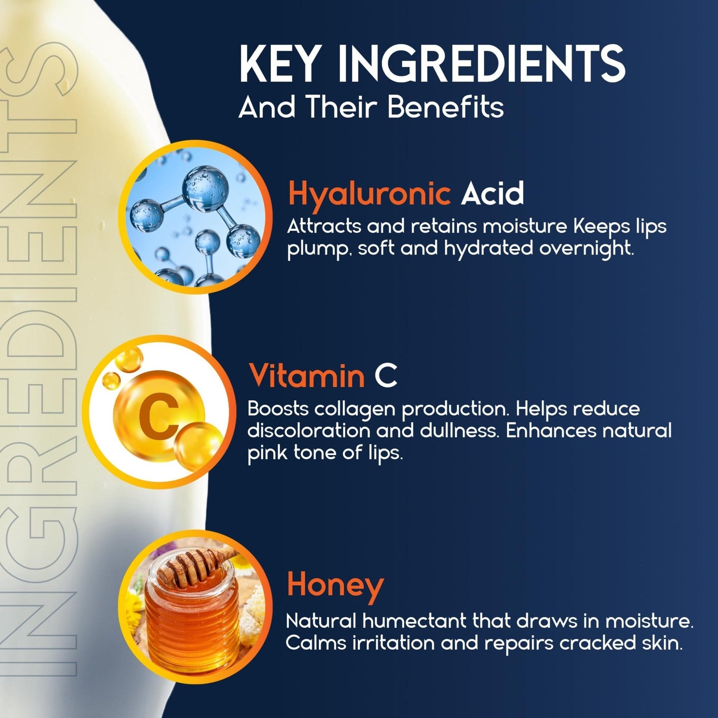 Lip Mask Overnight with Hyaluronic Acid & Collagen, Lip Sleeping Mask for Dry Cracked Lips - Maple Wellness Supplements
