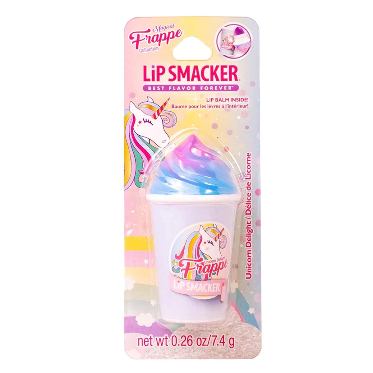 Lip Smacker Frappe Cup Lip Balm, Moisturizing, Soothing Fun Tasty Flavors - Unicorn - Maple Wellness Supplements